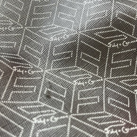 Foley & Corinna FC Liberated Vegan Leather Logo Lady Tote Bag Purse Black - Picture 9 of 11